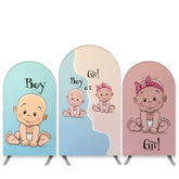 Lofaris Boy Or Girl Blue Pink Baby Shower Arch Backdrop Kit